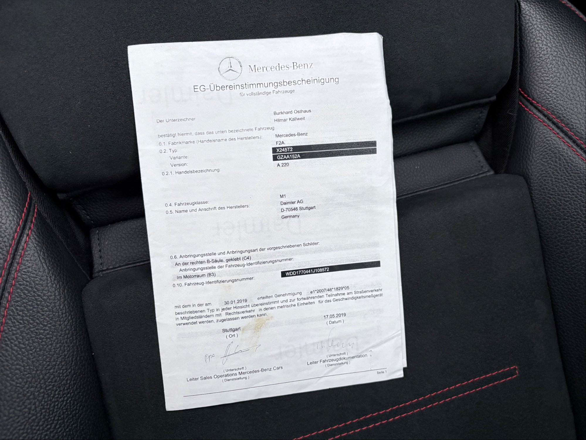 2019 Mercedes-Benz A   